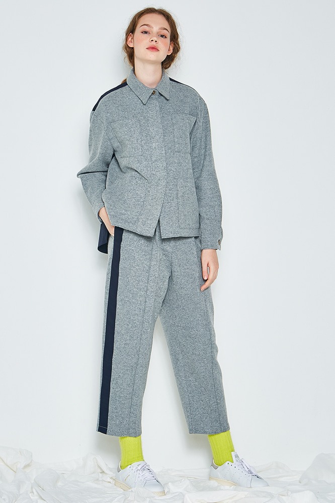 Wool lined pants [Grey, Black]